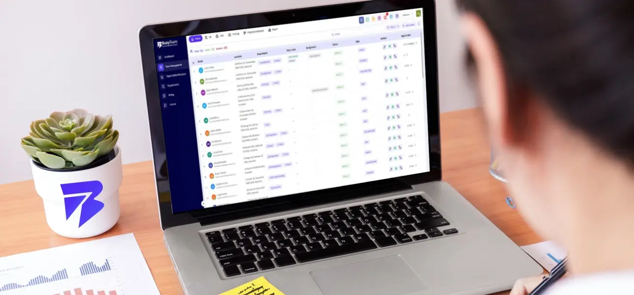 A man working on a laptop